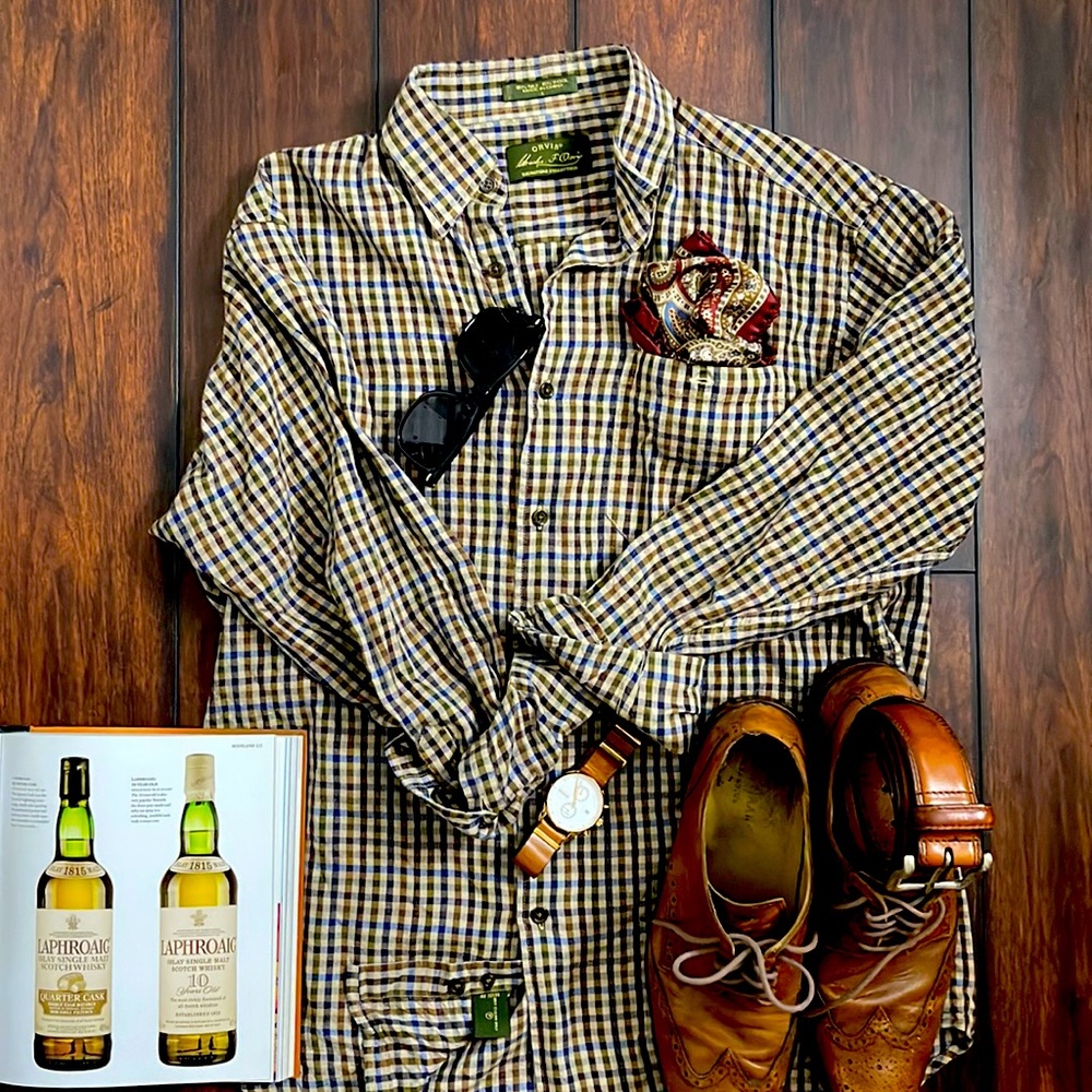 🍂 Timeless Orvis Silk and Wool Shirt! 🍁